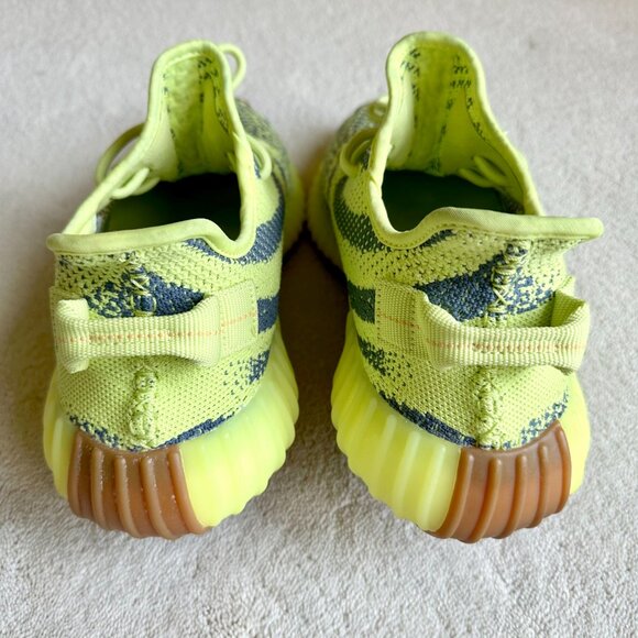 RARE Authentic YEEZY BOOST 350 V2 ‘SEMI FROZEN YELLOW’ B37572 SNEAKERS Size 9 US - Picture 5 of 10